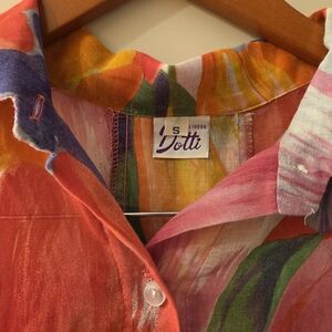 Dotti Vibrant Multicolor Button-Up Shirt